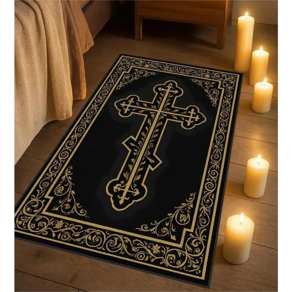 Handmade Christian Cross Rug