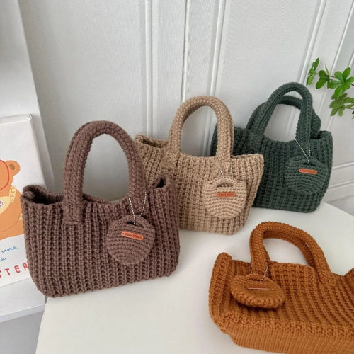 Handmade Crochet Tote Bag – Soft Knitted Everyday Handbag