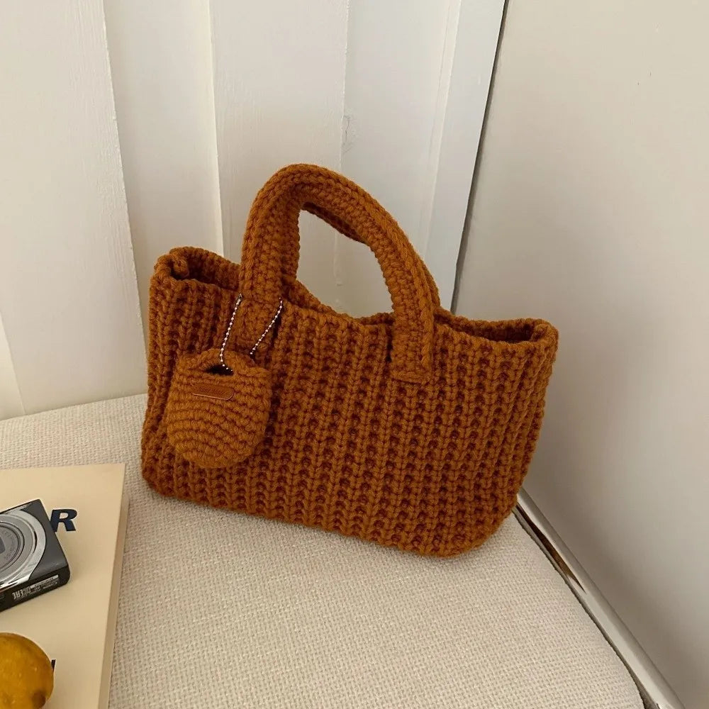 Handmade Crochet Tote Bag – Soft Knitted Everyday Handbag