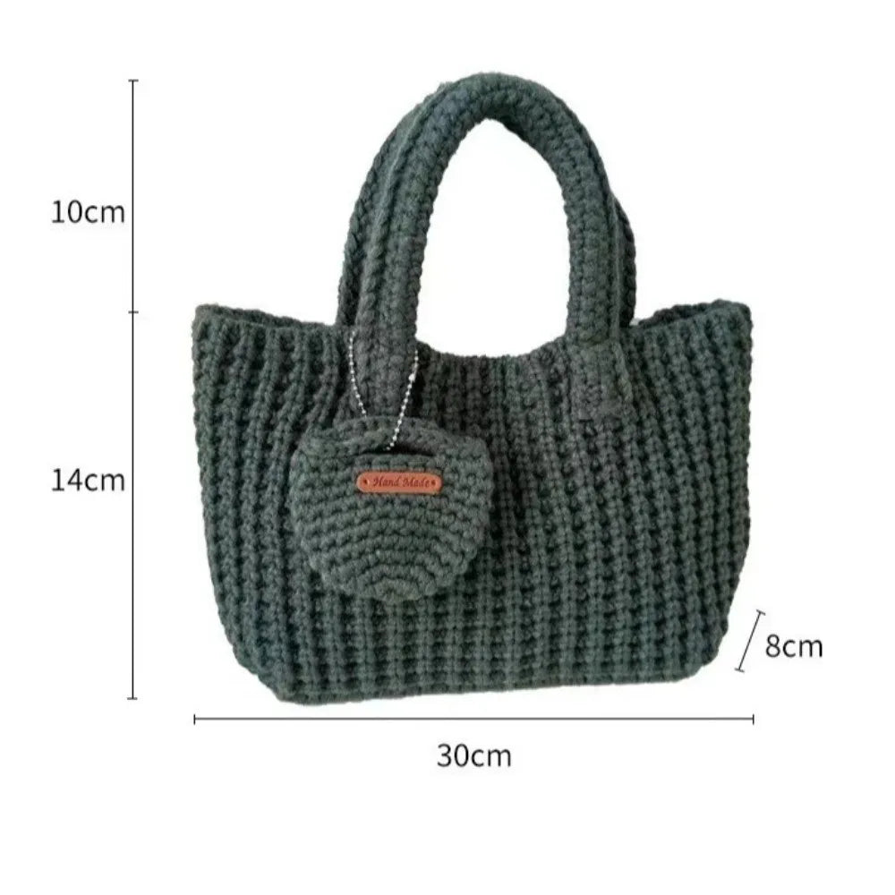 Handmade Crochet Tote Bag – Soft Knitted Everyday Handbag