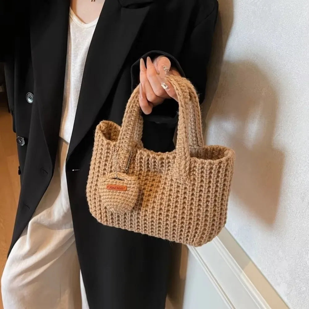 Handmade Crochet Tote Bag – Soft Knitted Everyday Handbag