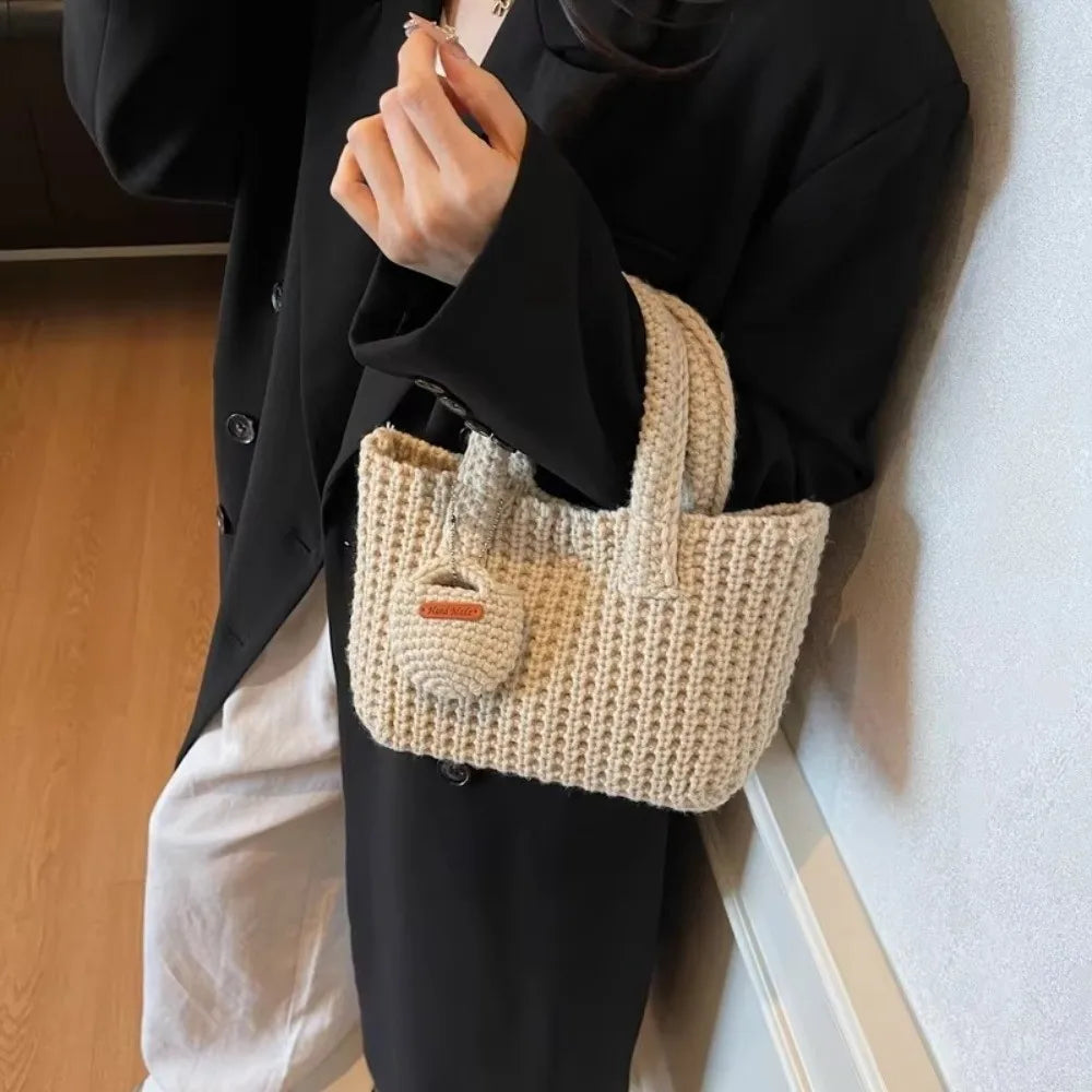 Handmade Crochet Tote Bag – Soft Knitted Everyday Handbag