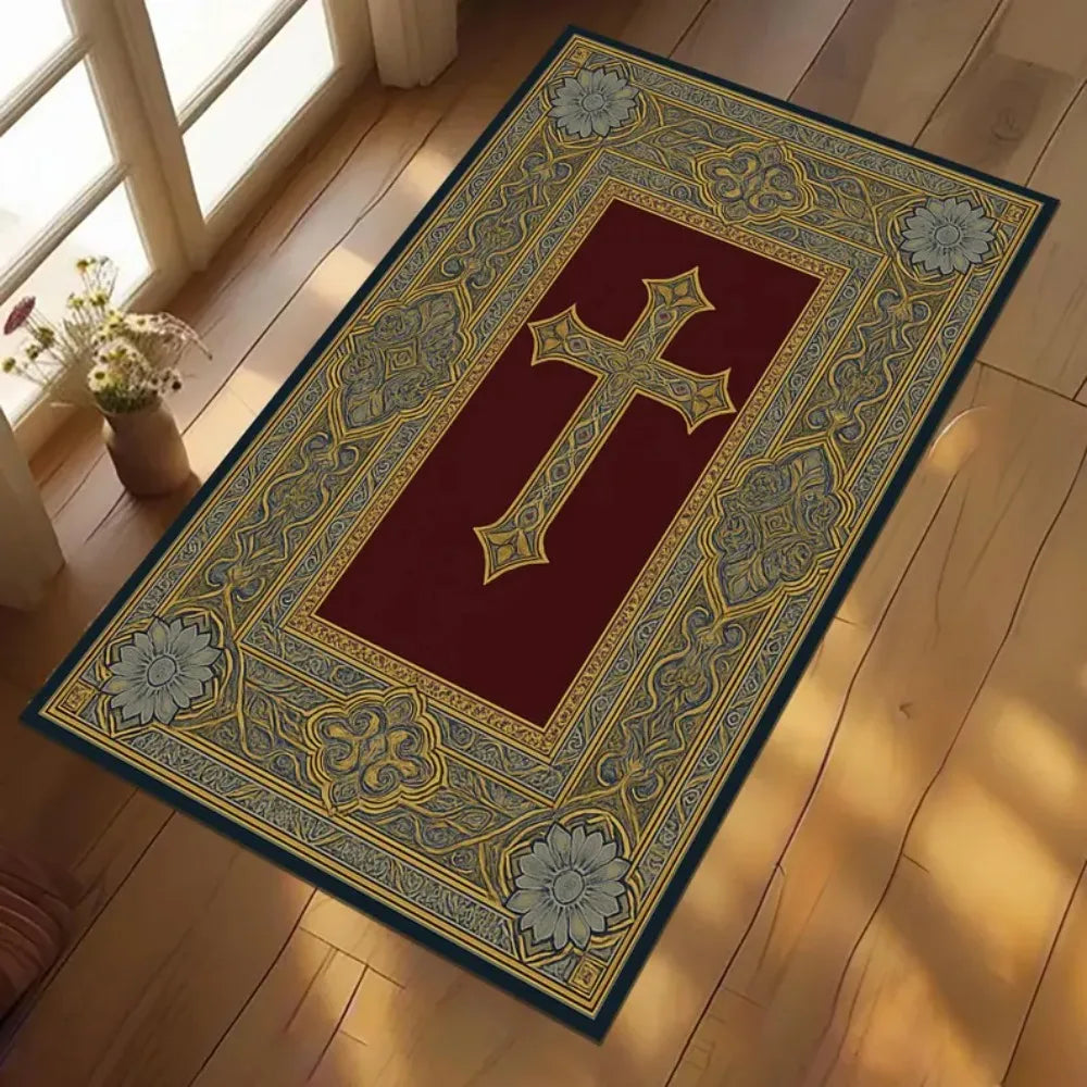 Handmade Christian Cross Rug